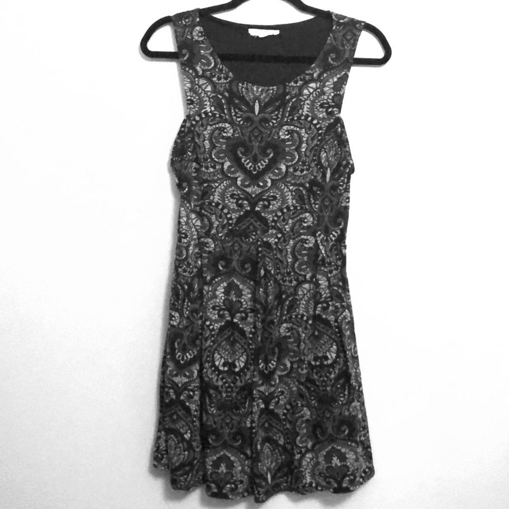 Black and gray dress